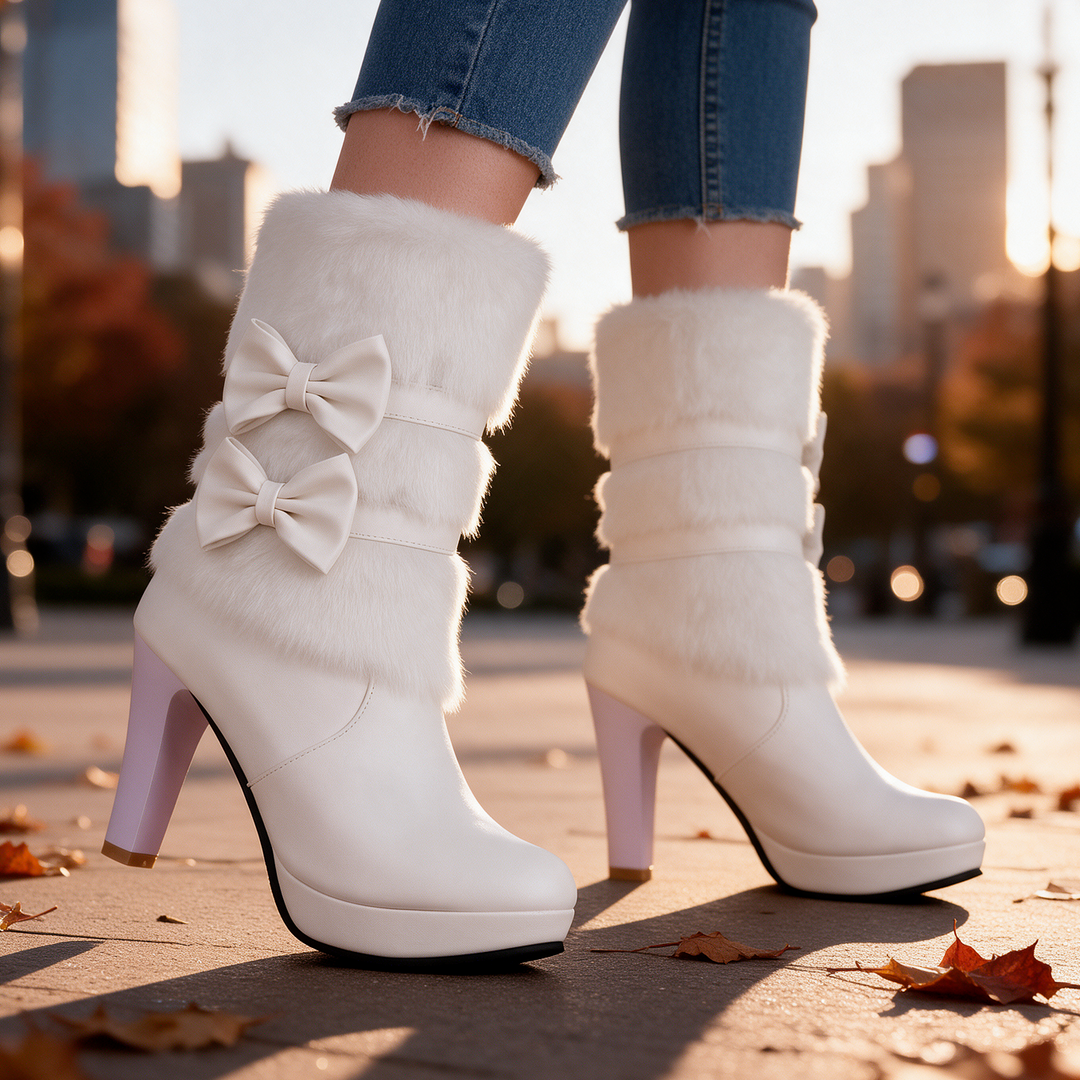 Banff Fur Bow Boots