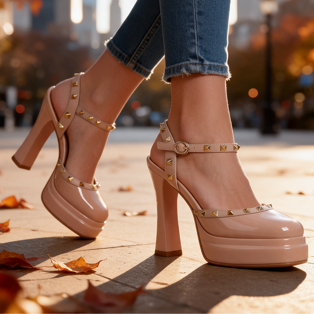 Odette Studded Platform Heels
