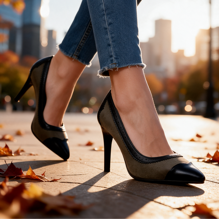 Eleanor Brogue Stiletto Pumps
