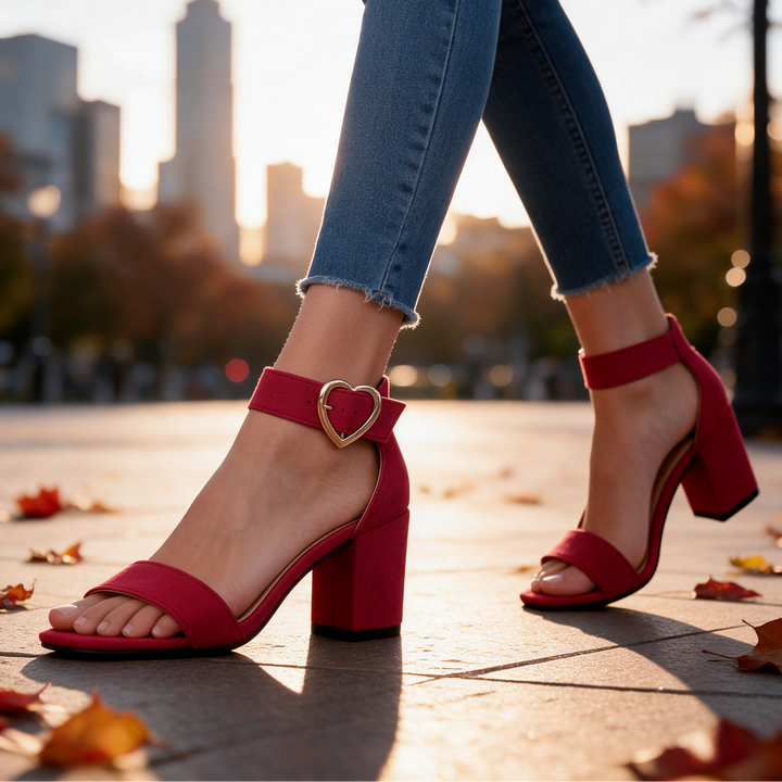 Savannah Heart Buckle Sandals