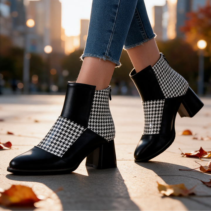 Josie Patchwork Ankle Boots