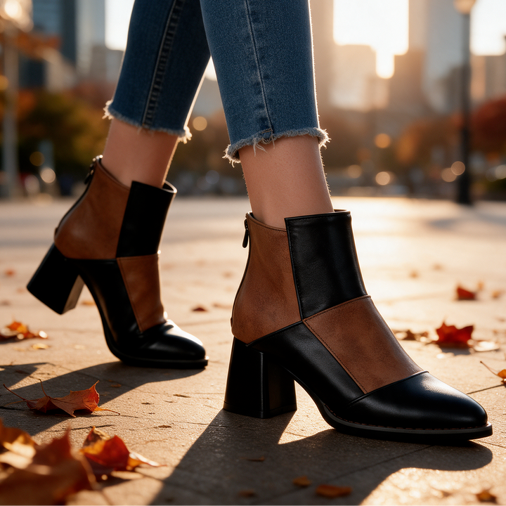 Josie Patchwork Ankle Boots