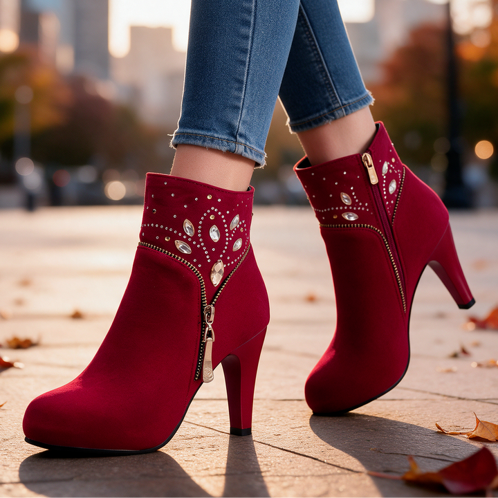 Banff Rhinestone Ankle Boots
