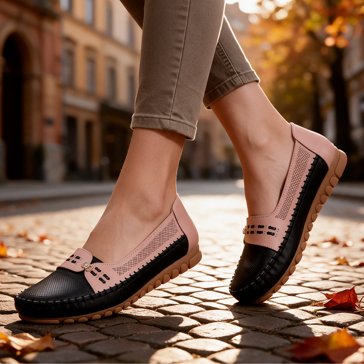 Carmel Two-Tone Slip-On Flats