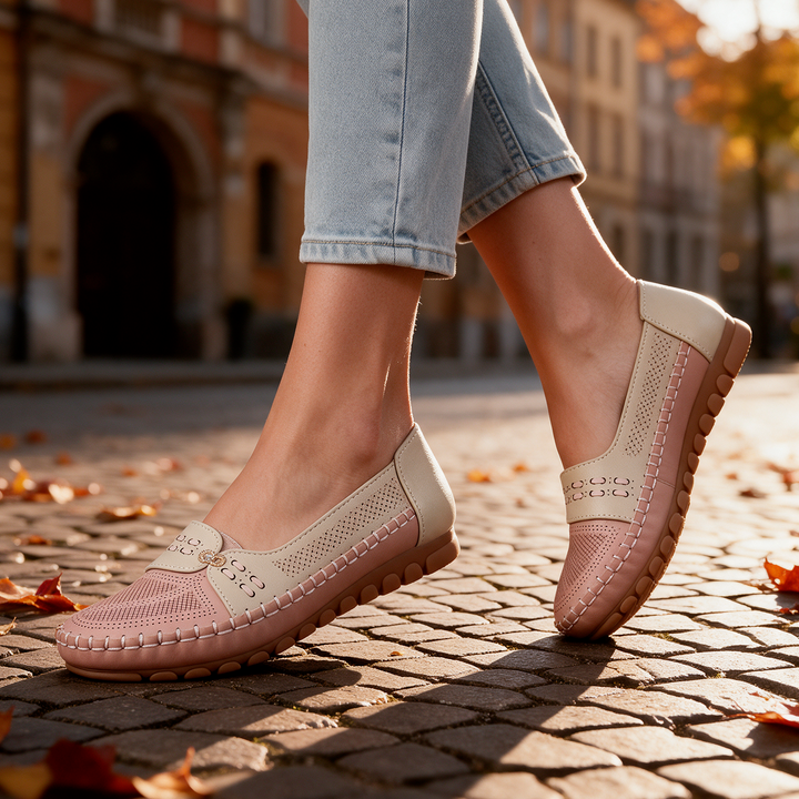 Carmel Two-Tone Slip-On Flats