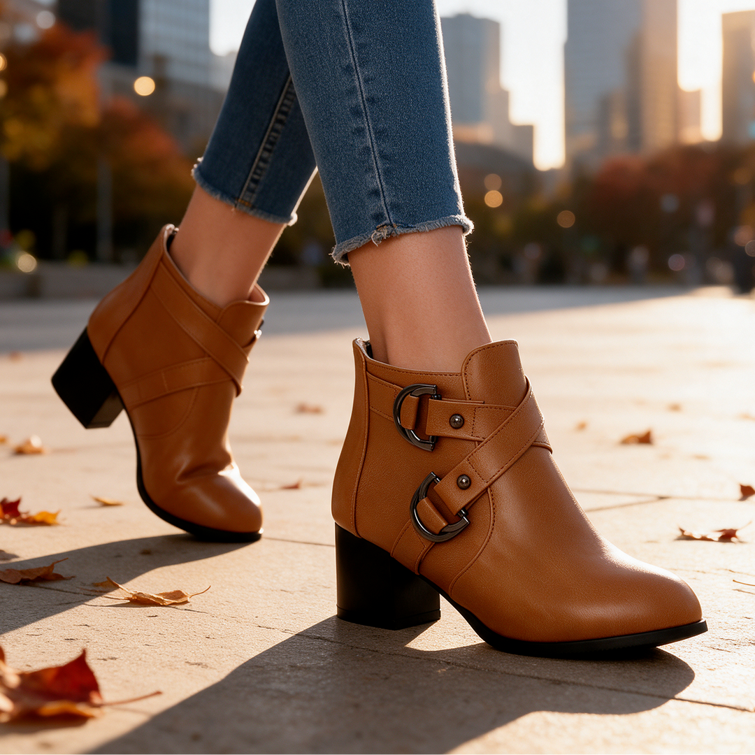 Kensington Cross-Strap Boots
