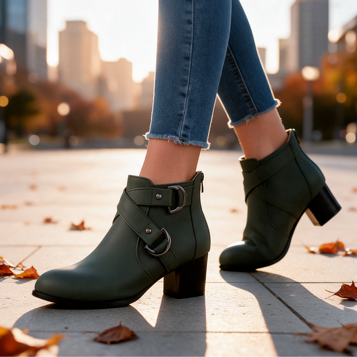 Kensington Cross-Strap Boots