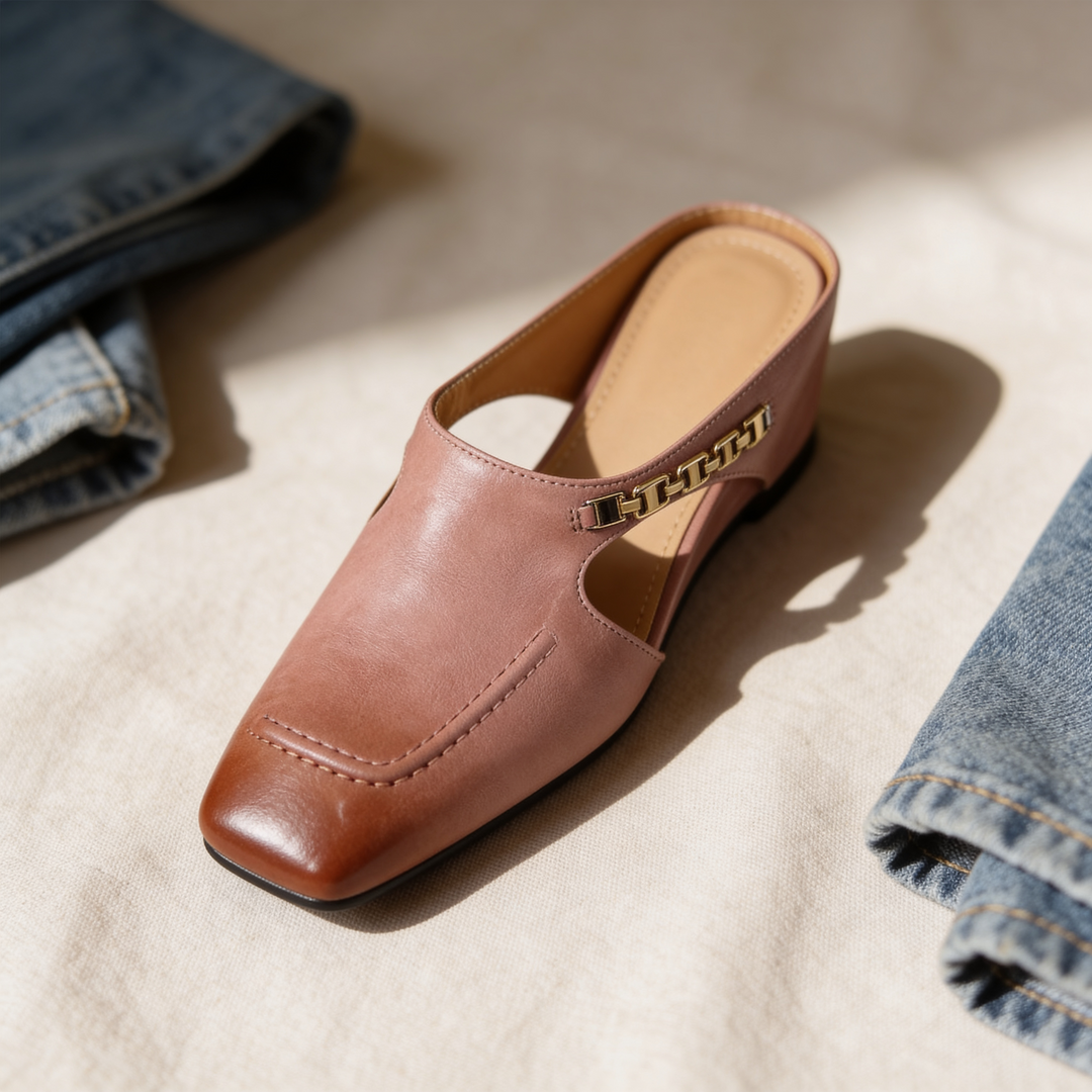 Sorrento Square-Toe Mules