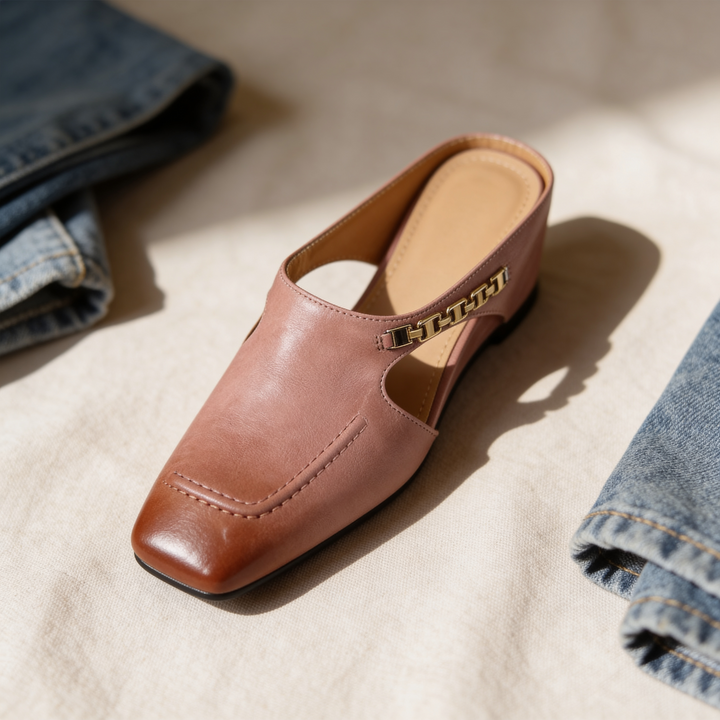 Sorrento Square-Toe Mules