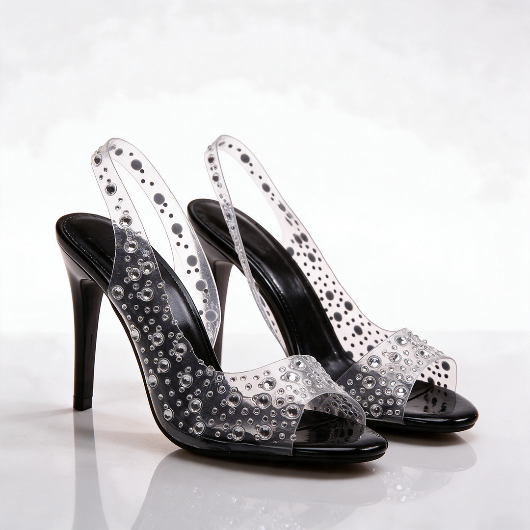 Vienna Crystal Slingback Heels