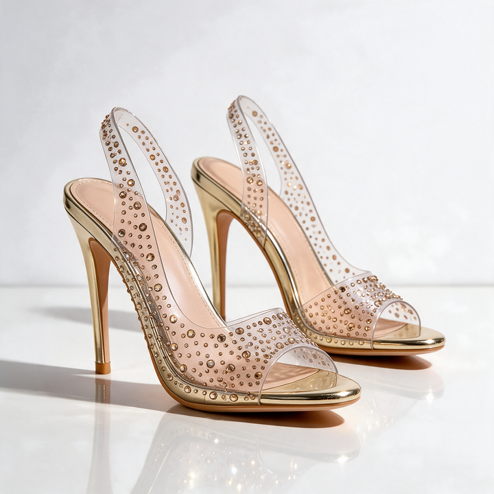 Vienna Crystal Slingback Heels