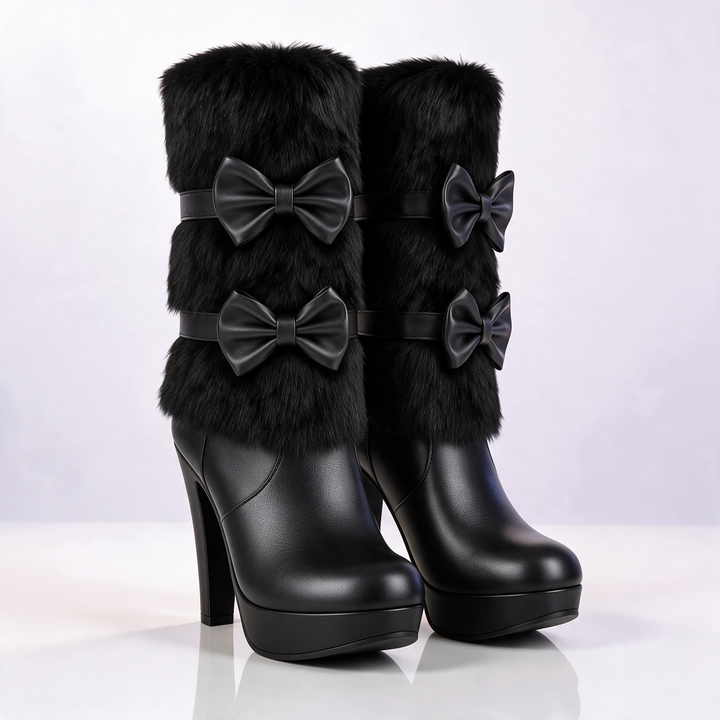 Banff Fur Bow Boots