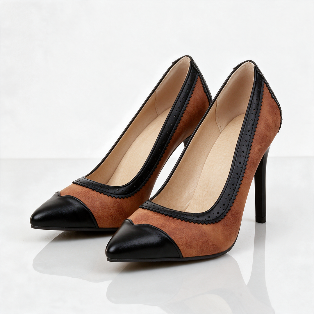 Eleanor Brogue Stiletto Pumps