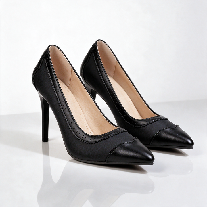 Eleanor Brogue Stiletto Pumps