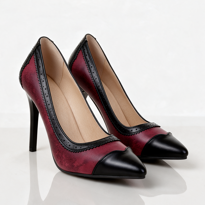 Eleanor Brogue Stiletto Pumps