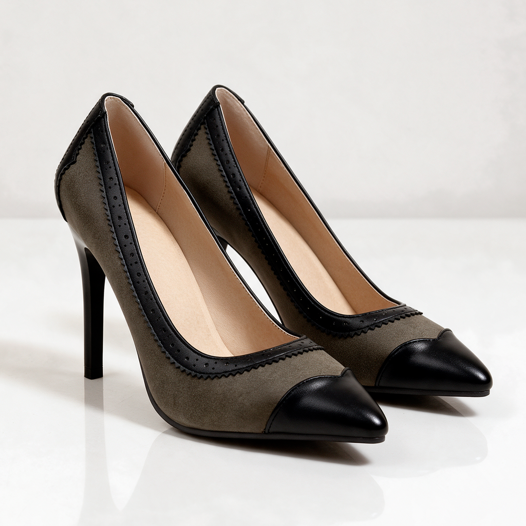 Eleanor Brogue Stiletto Pumps