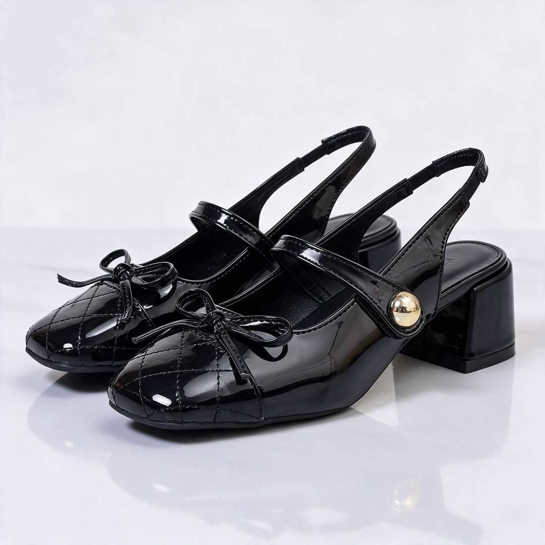 Bella Two-Strap Mary Jane Heels