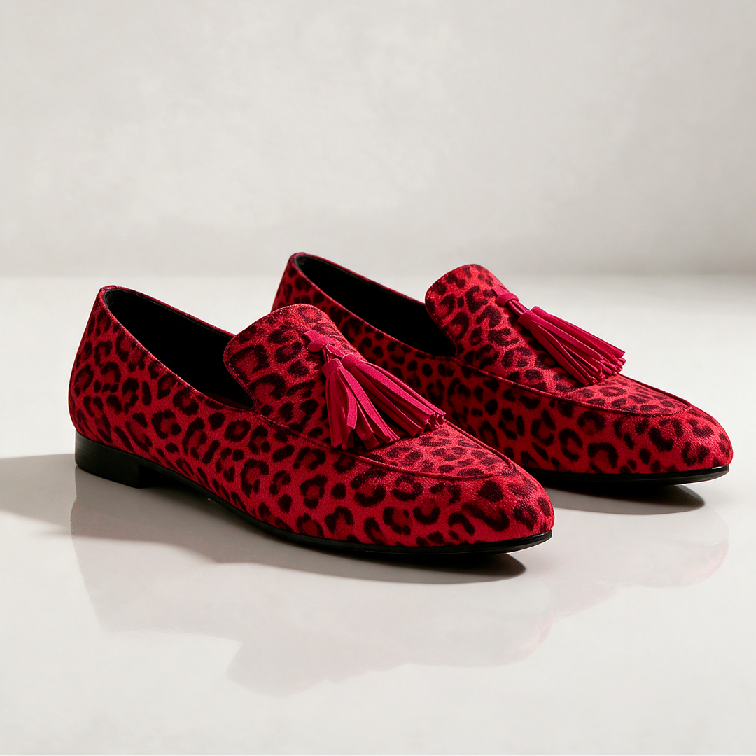 Savannah Leopard Tassel Loafers