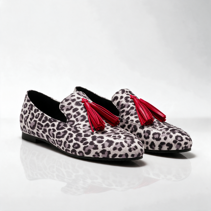 Savannah Leopard Tassel Loafers