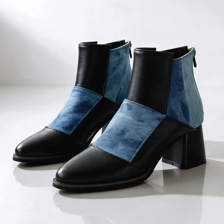 Josie Patchwork Ankle Boots