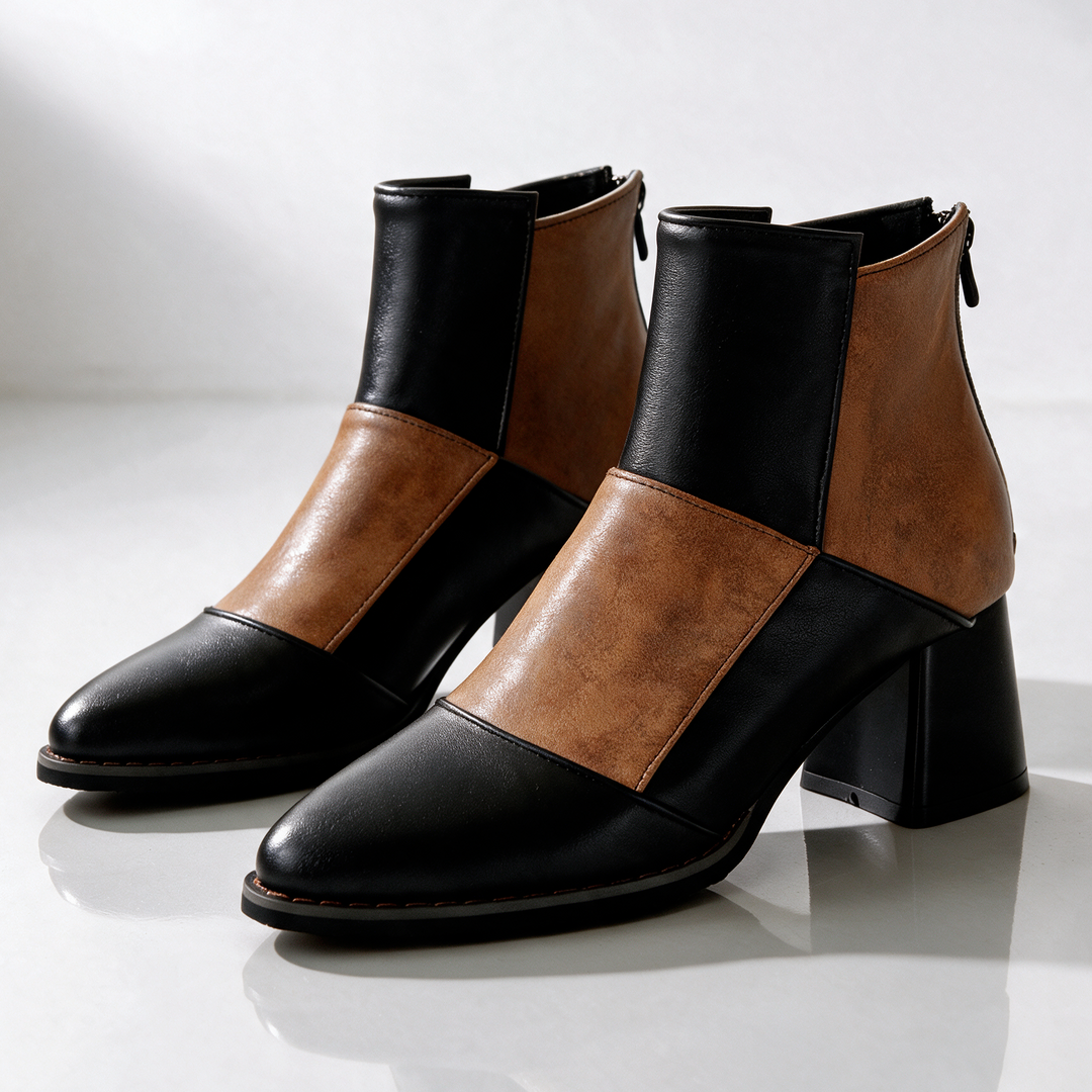 Josie Patchwork Ankle Boots
