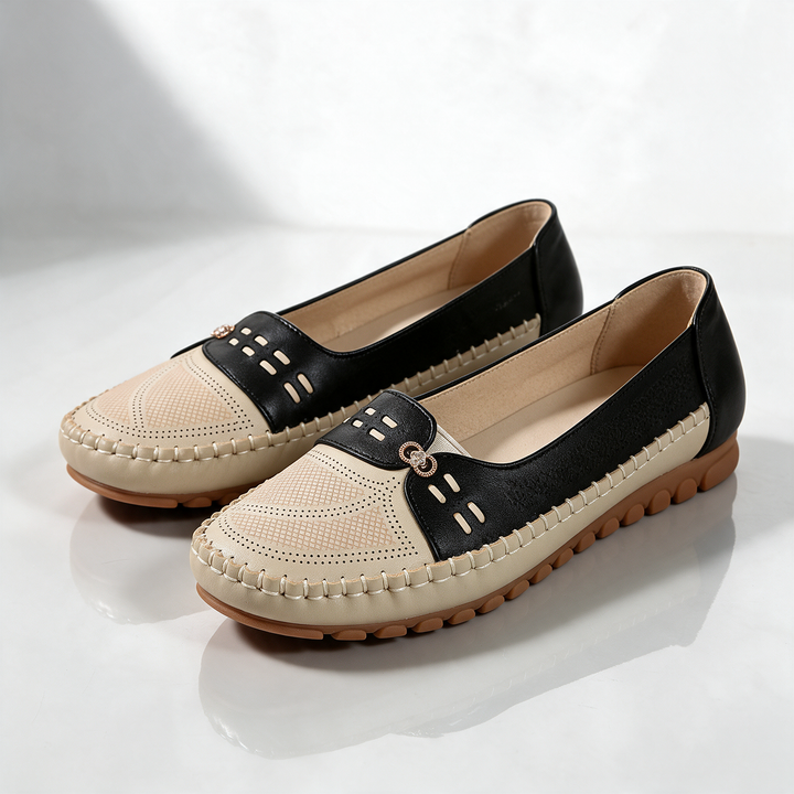 Carmel Two-Tone Slip-On Flats