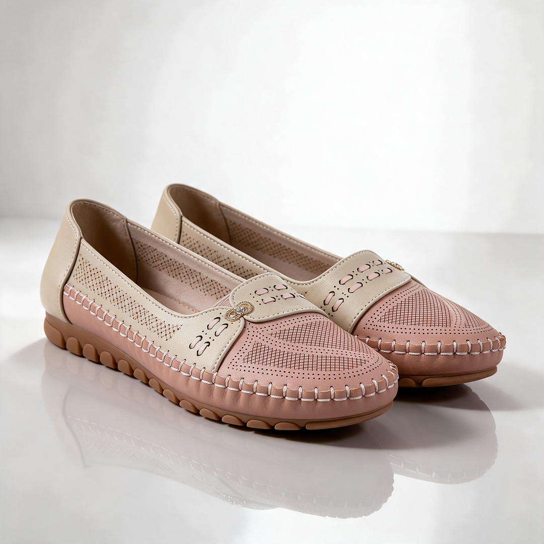 Carmel Two-Tone Slip-On Flats