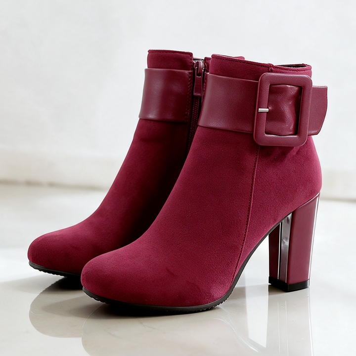 Harper Lane Suede Buckle Ankle Boots