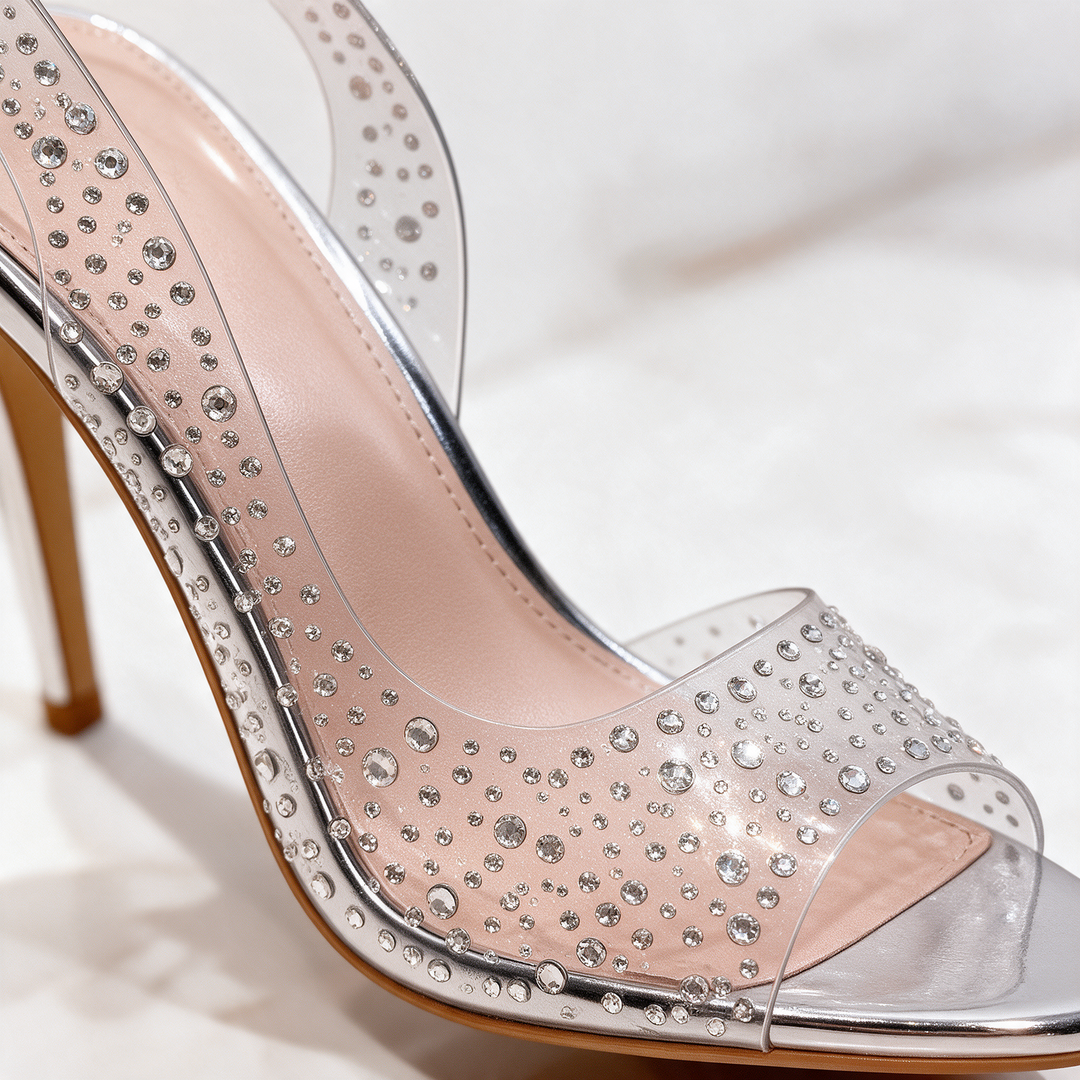 Vienna Crystal Slingback Heels