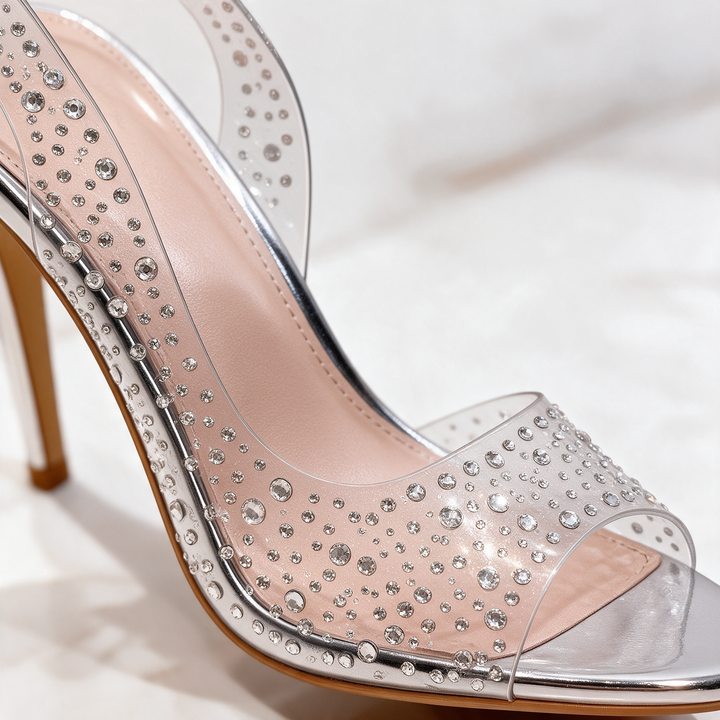Vienna Crystal Slingback Heels