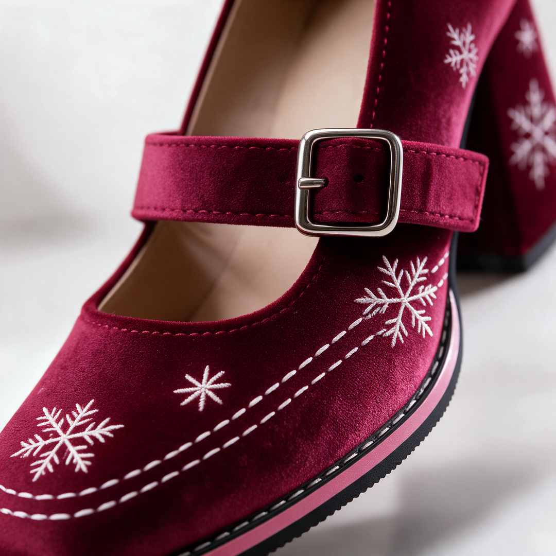 Clara Velvet Mary Janes