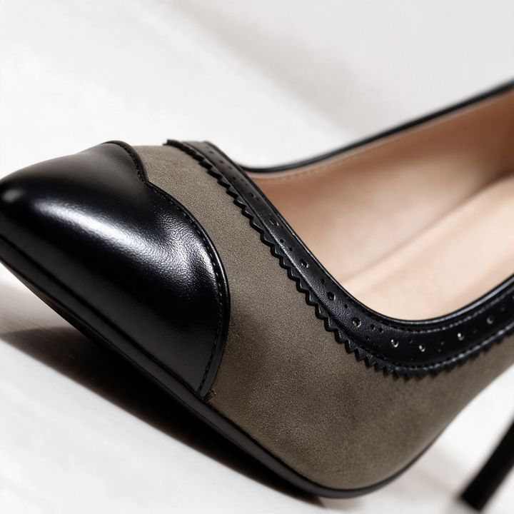 Eleanor Brogue Stiletto Pumps