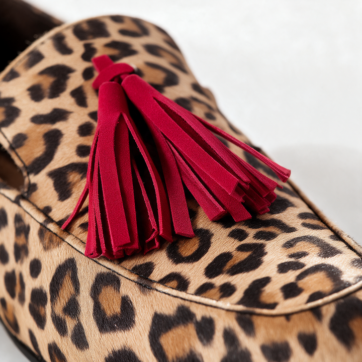 Savannah Leopard Tassel Loafers