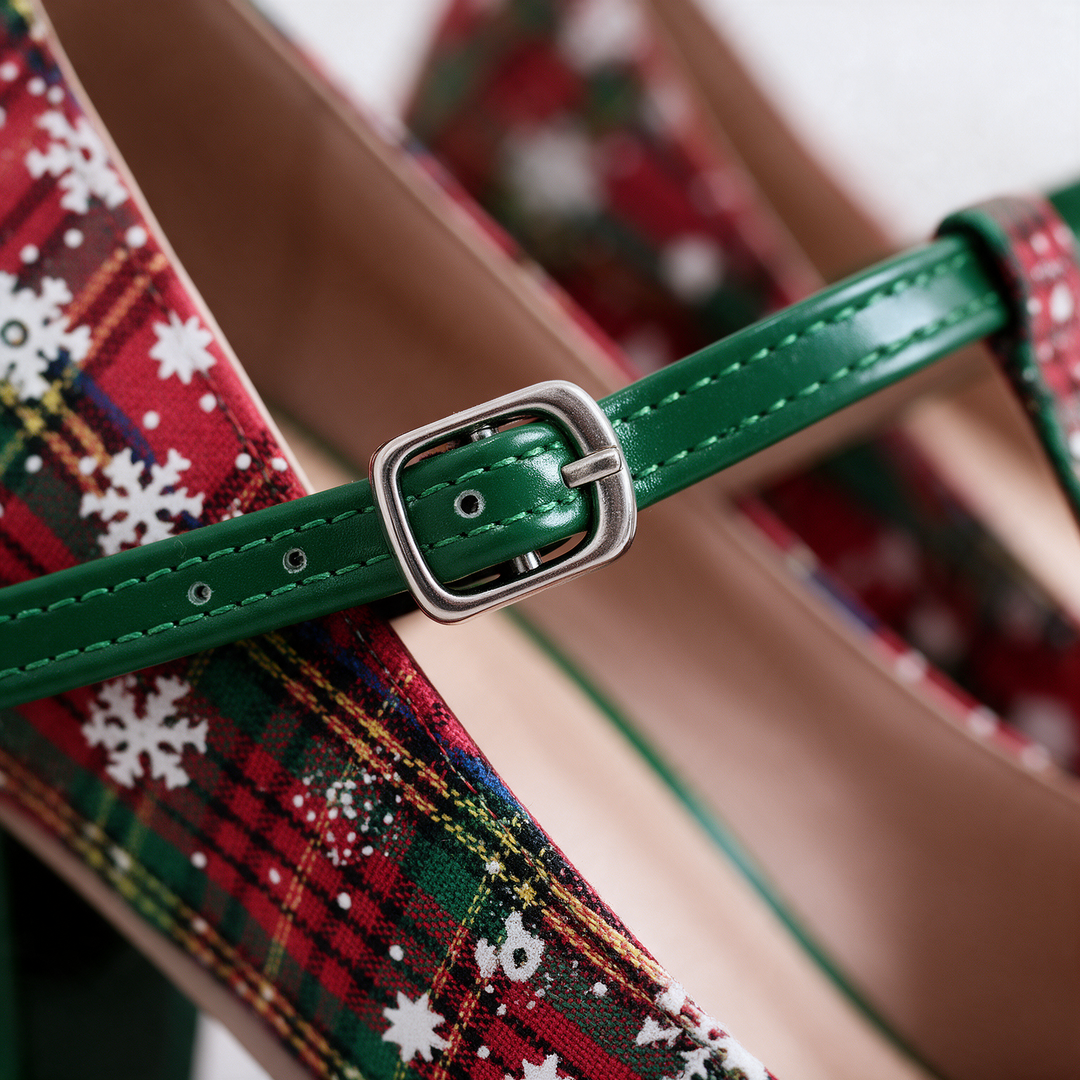 Clara Tartan T-Strap Heel