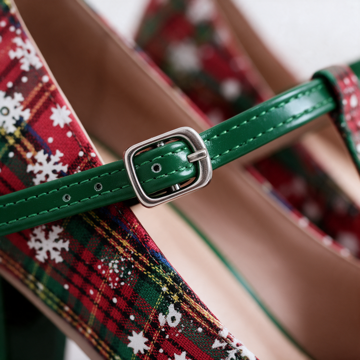 Clara Tartan T-Strap Heel