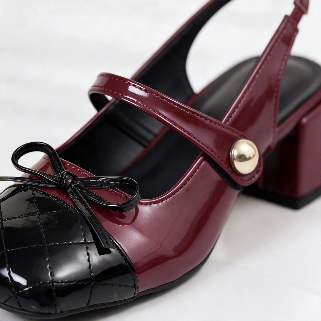 Bella Two-Strap Mary Jane Heels