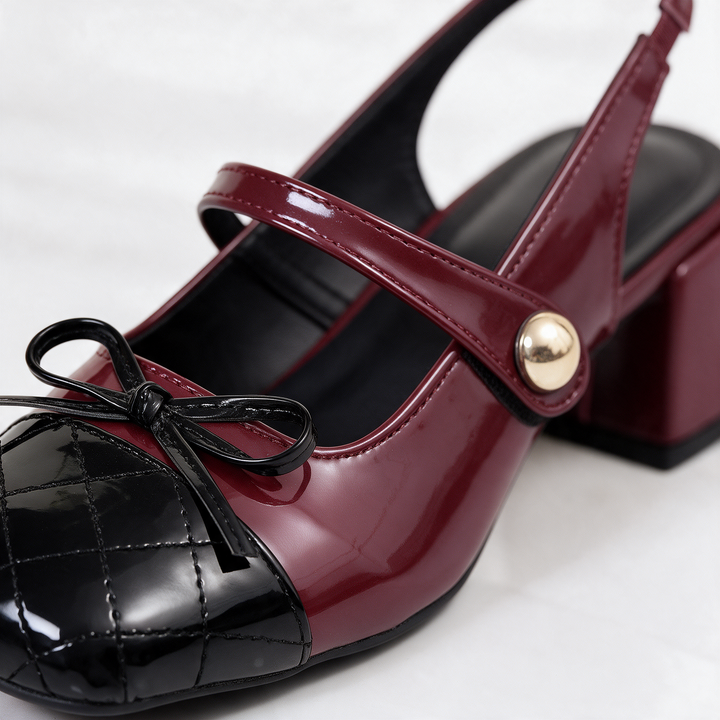 Bella Two-Strap Mary Jane Heels