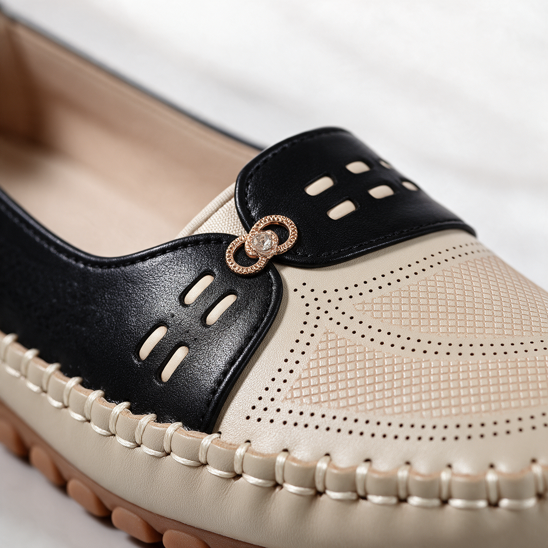 Carmel Two-Tone Slip-On Flats