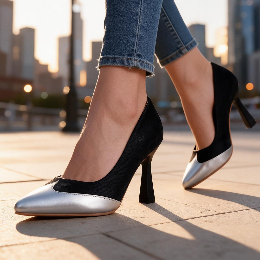 Bella Silver Point Pumps