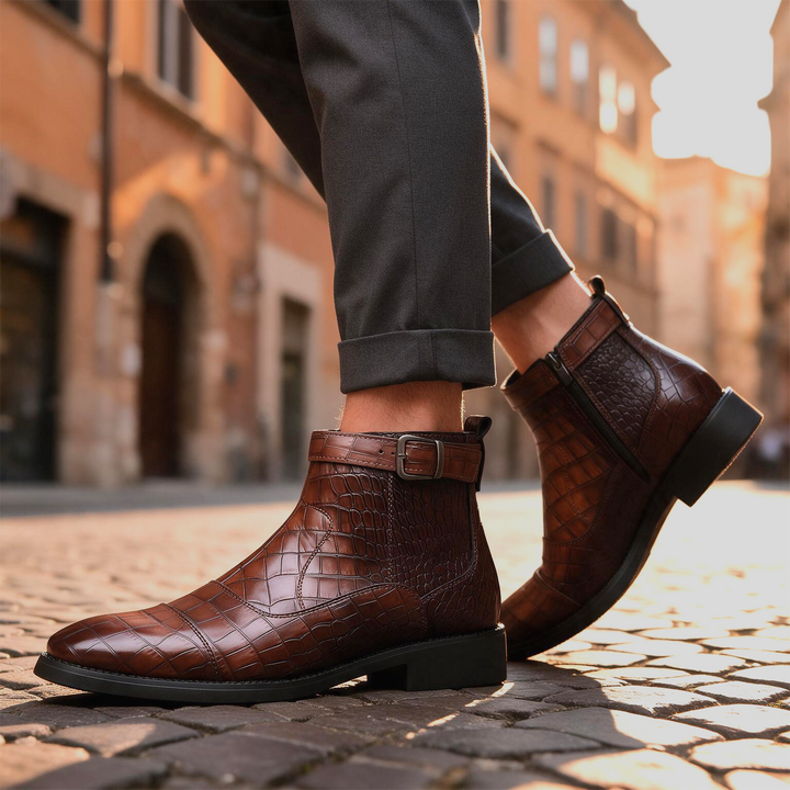 Dutton Croc Zip Boots