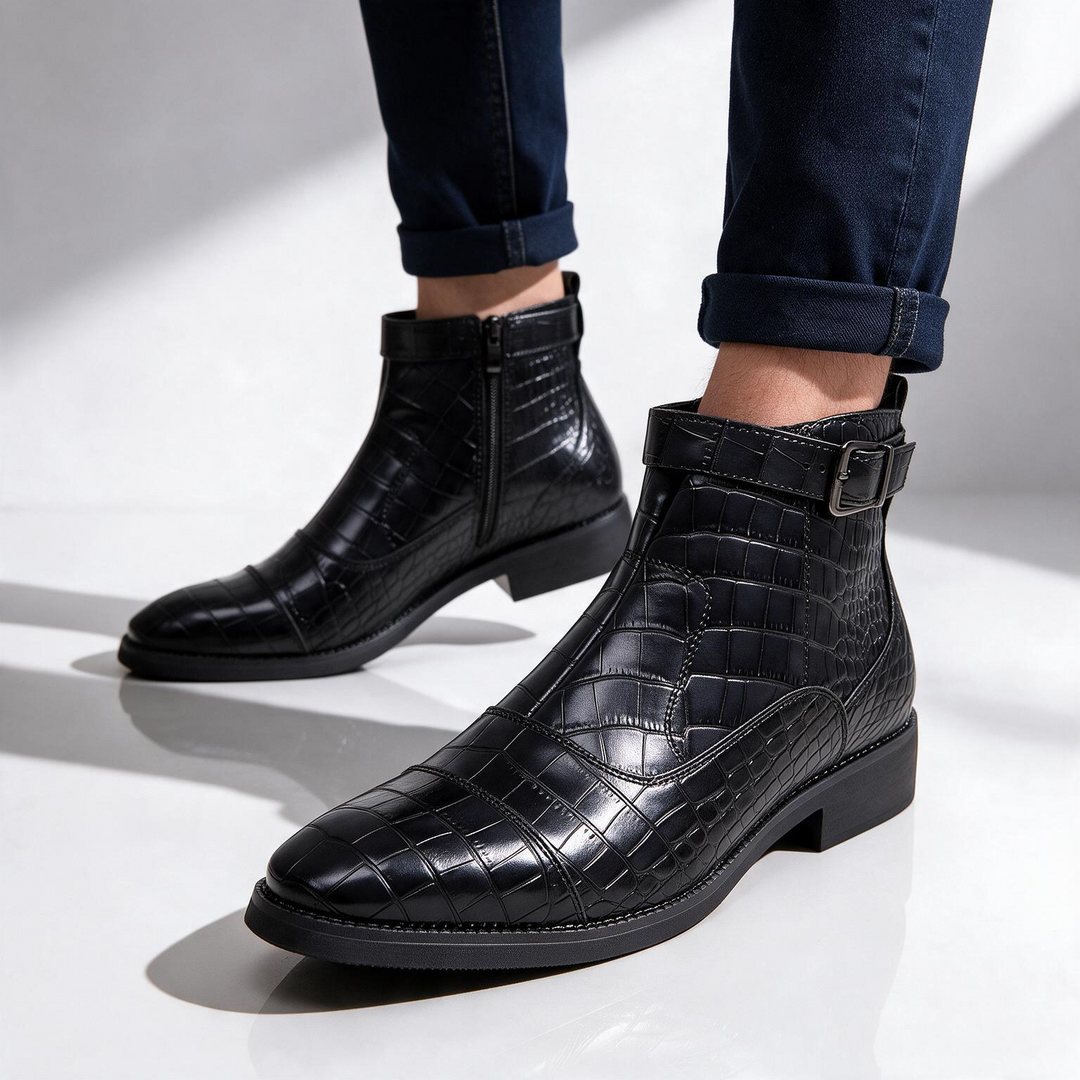 Dutton Croc Zip Boots