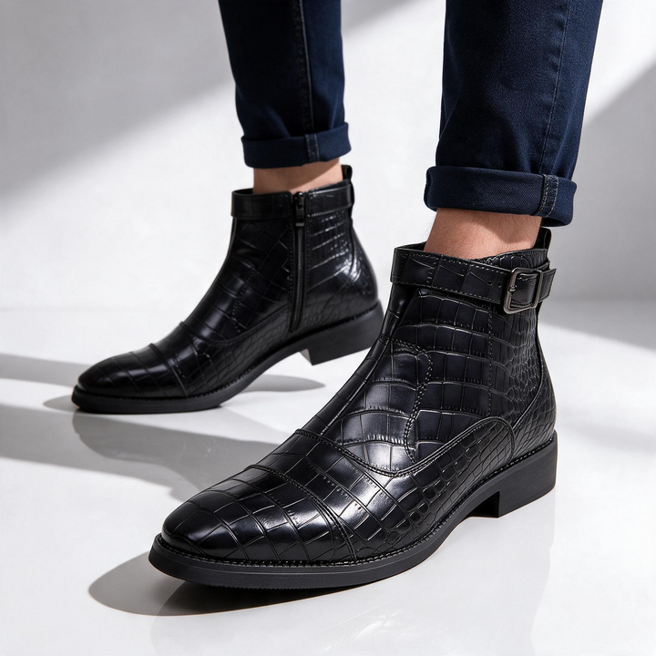 Dutton Croc Zip Boots