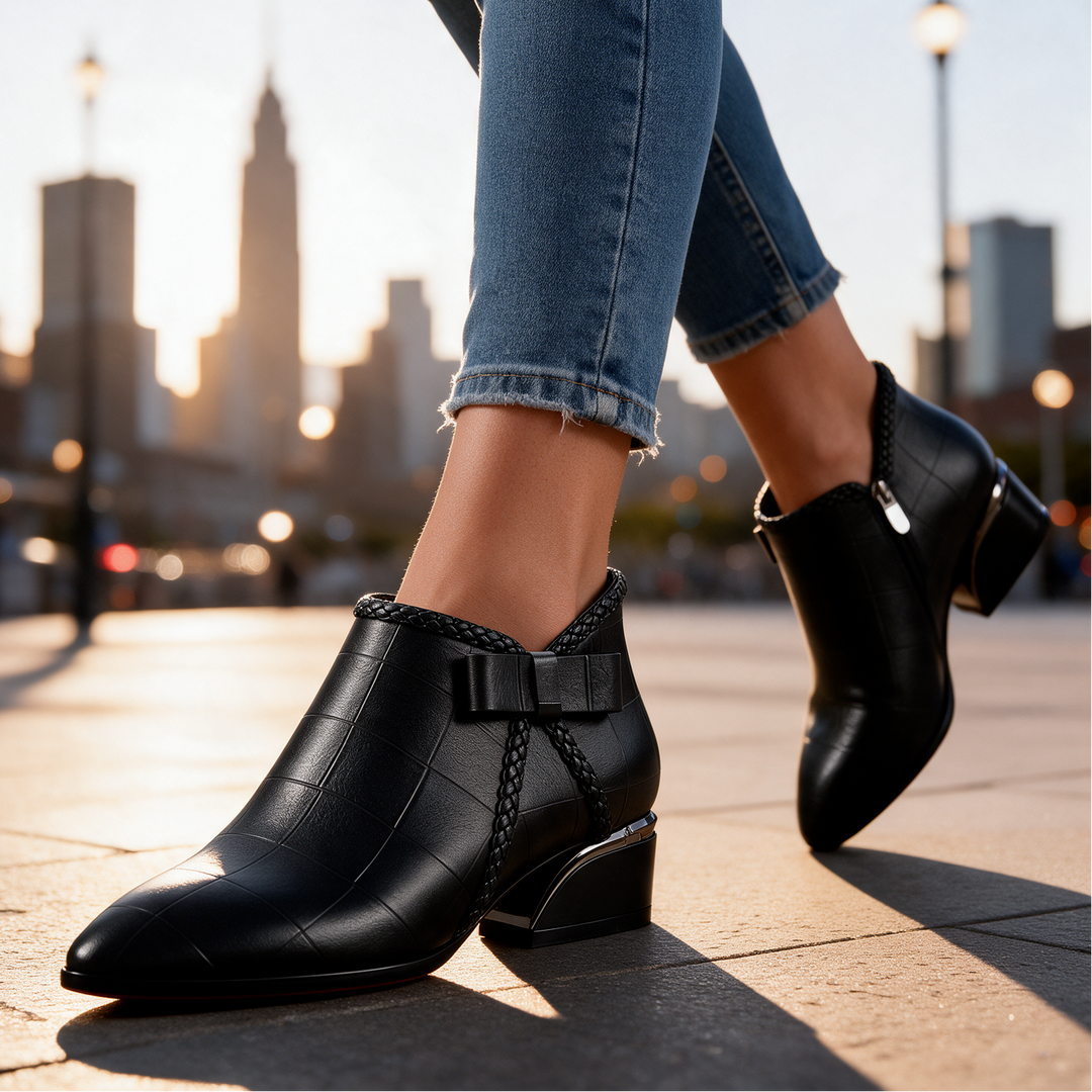 Wren Croc Braided Boots