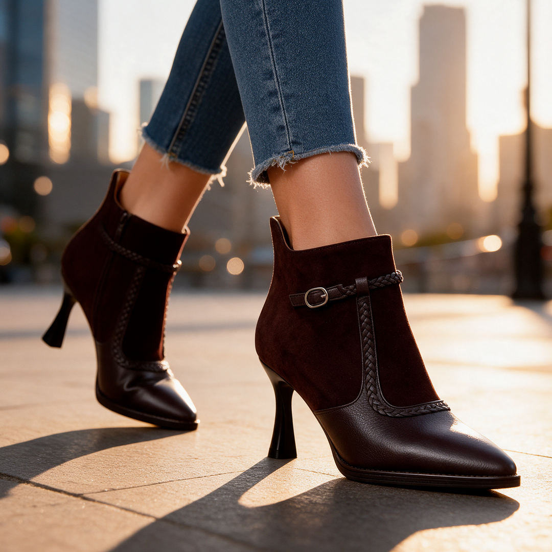 Florence Genuine Leather Ankle Boots