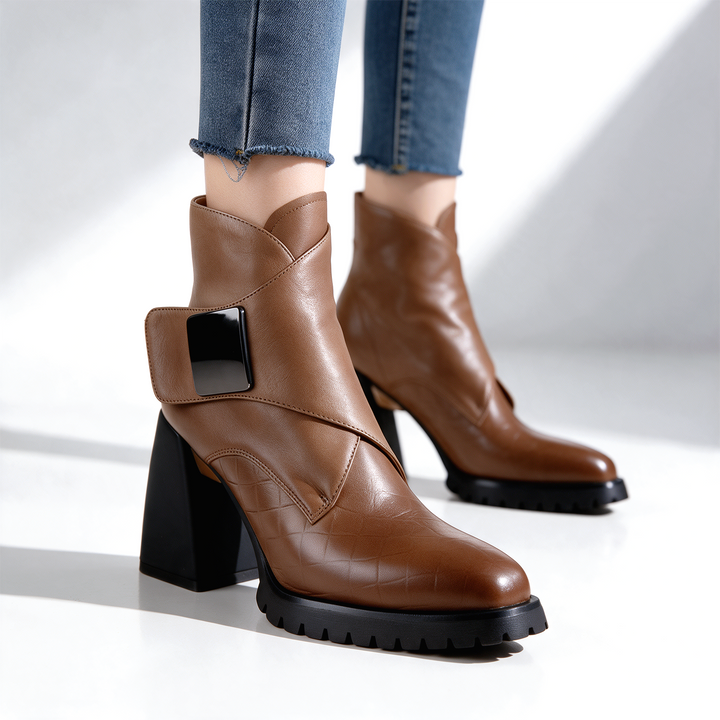 Kensington Buckle Ankle Boots