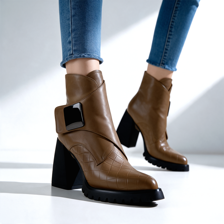 Kensington Buckle Ankle Boots