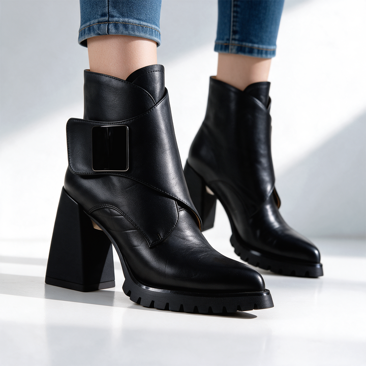 Kensington Buckle Ankle Boots