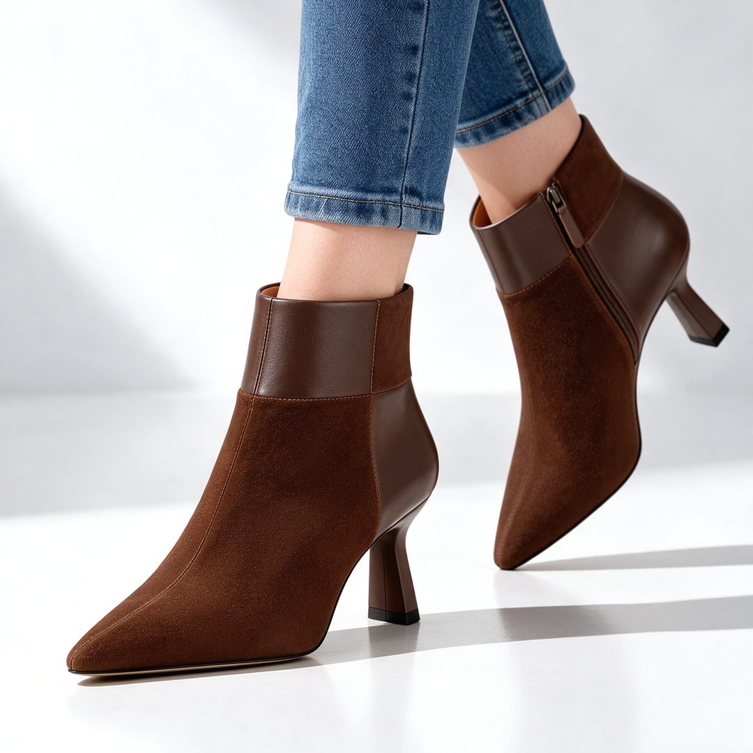 Florence Checkered Ankle Boots