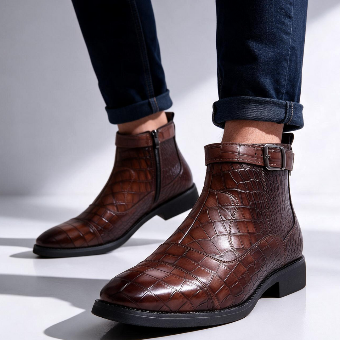 Dutton Croc Zip Boots