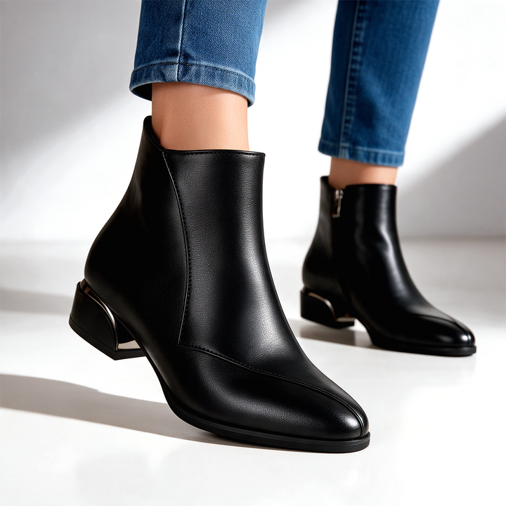 Florence Gilt Heel Ankle Boot